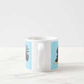 Goudarend grappige illustratie van cartoon espresso kop (Achterkant)