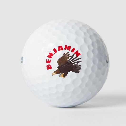 Goudarend grappige illustratie van cartoon golfballen (Voorkant)