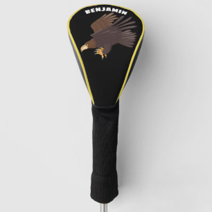 Goudarend grappige illustratie van cartoon golfheadcover