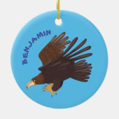 Goudarend grappige illustratie van cartoon keramisch ornament (Achterkant)