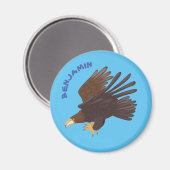 Goudarend grappige illustratie van cartoon magneet (Voorkant / Achterkant)