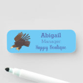 Goudarend grappige illustratie van cartoon naamplaatje (In situ)