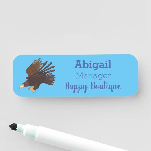 Goudarend grappige illustratie van cartoon naamplaatje (In situ)