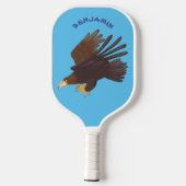 Goudarend grappige illustratie van cartoon pickleball paddle (Achterkant)