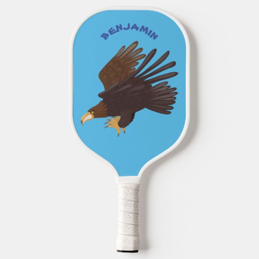Goudarend grappige illustratie van cartoon pickleball paddle (Achterkant)