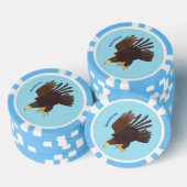 Goudarend grappige illustratie van cartoon poker chips (Opstapeling)