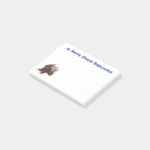 Goudarend grappige illustratie van cartoon post-it® notes (Schuin)