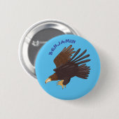 Goudarend grappige illustratie van cartoon ronde button 5,7 cm (Voorkant /achterkant)