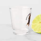 Goudarend grappige illustratie van cartoon shot glas (Links)