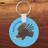 Goudarend grappige illustratie van cartoon sleutelhanger (Voorkant)