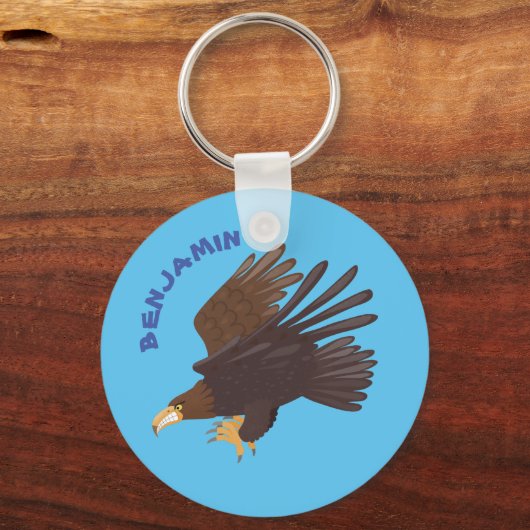 Goudarend grappige illustratie van cartoon sleutelhanger (Voorkant)