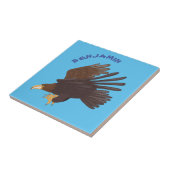 Goudarend grappige illustratie van cartoon tegeltje (Zijkant)