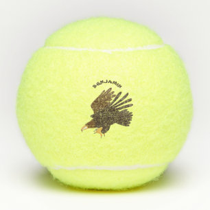 Goudarend grappige illustratie van cartoon tennisballen