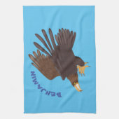 Goudarend grappige illustratie van cartoon theedoek (Verticaal)