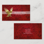 Goudarend in Velvet Red Visitekaartje (Voorkant / Achterkant)