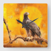 Goudarend Vierkante Klok (Voorkant)