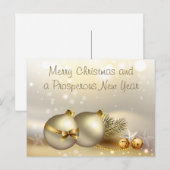 Goudbakken, goudcellen en dergelijke artikelen feestdagenkaart (Voorkant / Achterkant)