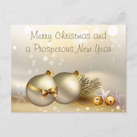 Goudbakken, goudcellen en dergelijke artikelen feestdagenkaart (Voorkant)