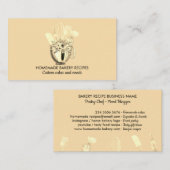 Goudbakkerijkmaker Cupcake Shop Visitekaartje (Voorkant / Achterkant)