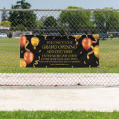 Goudballonnen aanpassen Groothertogdom openen Wink Spandoek (Insitu)