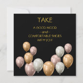 Goudballonnen. Elegant jarig Kaart (Achterkant)