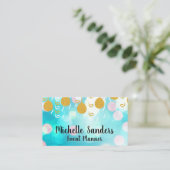 Goudballonnen en Confetti | Bokeh-achtergrond Visitekaartje (Staand voorkant)