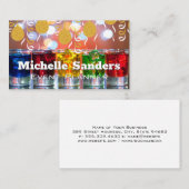 Goudballonnen en Confetti | Kleurige schitterende  Visitekaartje (Voorkant / Achterkant)
