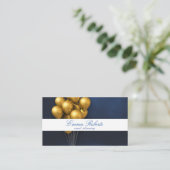 Goudballonnen Modern Visitekaartje (Staand voorkant)