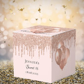 Goudballonnen van 16 roos, zoet bedankdoosjes