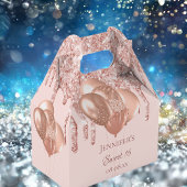 Goudballonnen van 16 roos, zoet bedankdoosjes