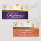 goudballonnen | viering | Evenementen Catering Visitekaartje (Voorkant / Achterkant)