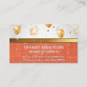 goudballonnen | viering | Evenementen Visitekaartje (Achterkant)