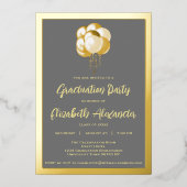 Goudballonvaarding Folie Uitnodiging (Voorkant)