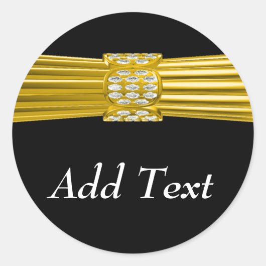  goudband ronde sticker (Voorkant)