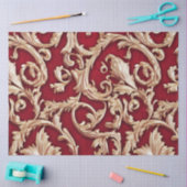 goudbarokje Floral Damask Red Velvet Tissuepapier (Craft)