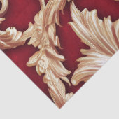 goudbarokje Floral Damask Red Velvet Tissuepapier (Detail)