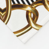 Goudbarokpatroon en kaneelvormig vormpatroon fleece deken (Hoek)