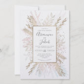 Goudbeemdje met kleur, waterverf en folie feestdagenkaart (Voorkant)