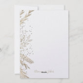 Goudbeemdje met kleur, waterverf en folie feestdagenkaart (Achterkant)