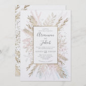 Goudbeemdje met kleur, waterverf en folie feestdagenkaart (Voorkant / Achterkant)