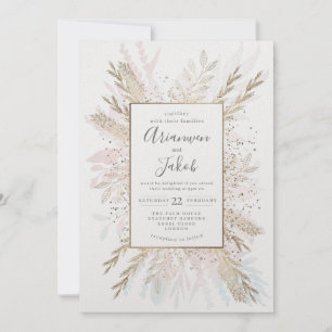 Goudbeemdje met kleur, waterverf en folie feestdagenkaart