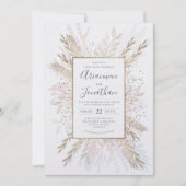 Goudbeemdje met kleur, waterverf en folie feestdagenkaart (Voorkant)