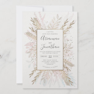 Goudbeemdje met kleur, waterverf en folie feestdagenkaart