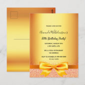 goudbeglazing voor goudmakreel van de verjaardagsp briefkaart (Voorkant / Achterkant)