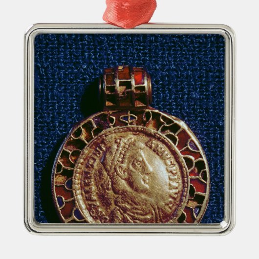 Goudbehanger in de vorm van een munt metalen ornament (Voorkant)