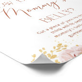 Goudbeige tuin hoe groot is mammie buikspel poster (Hoek)