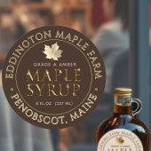 Goudbeitelde Maple Syrup Label met Gold Leaf