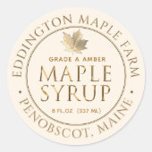 Goudbeitelde Maple Syrup Label met Gold Leaf (Voorkant)