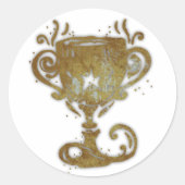 Goudbekerzegels Ronde Sticker (Voorkant)