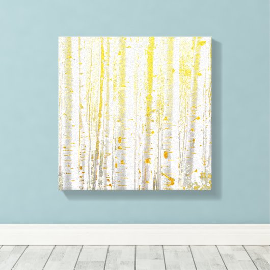 Goudberkenbos Canvas Afdruk (Insitu (Houten vloer))